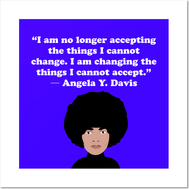 Angela Davis Quote Wall Art by lodesignshop
